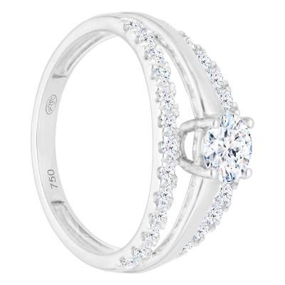 Half Eternity Band with 0.50 ct Diamonds in 750 White Gold - Divine