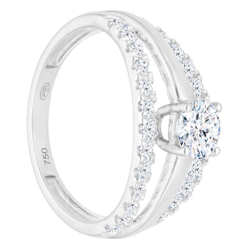 Half Eternity Band with 0.50 ct Diamonds in 750 White Gold - Divine