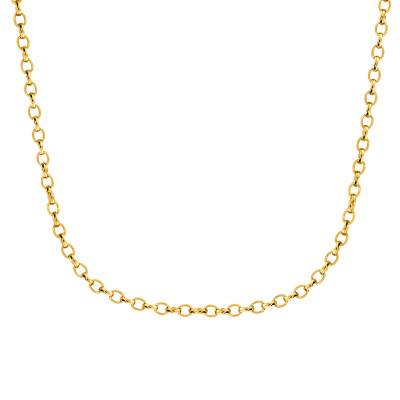 750 Yellow Gold Cable Chain, Length 42 cm, Width 0.60 mm - Buelling