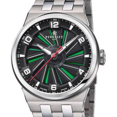 Montre Turbine 41 Full Titanium Green A4066/3 - Perrelet