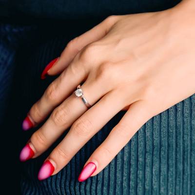Bague Solitaire Diamant 0,70 ct en Platine, Taille 54 - Divine