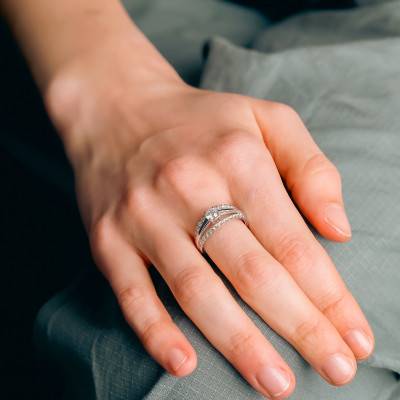 Bague Diamants 0,50 ct en Or Blanc 750 - Divine