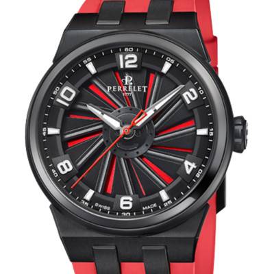 Titanium 41 Red Watch A4067/4 - Perrelet