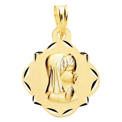 Médaille Vierge Fille en Or Jaune 375 - Lumiosa