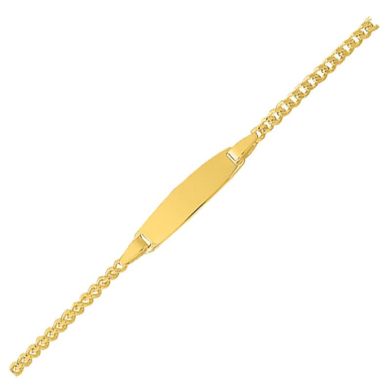 Curb Chain Baby ID Bracelet, Yellow Gold-Plated, 13 cm to 15 cm - Bambins