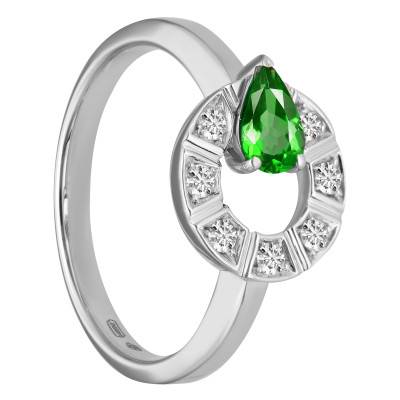Bague Femme Plaqué Or 18K Laminé - Diamant Cz Ovale 12/6 Mm - Taille 60