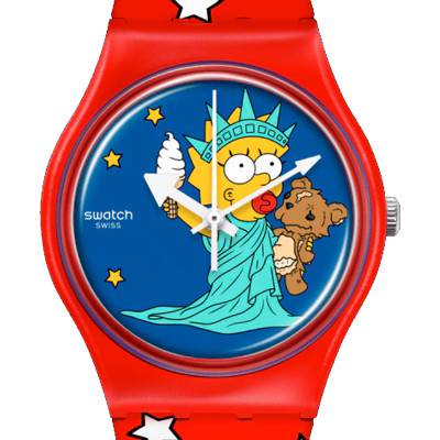 Swatch x The Simpsons Little Lady Liberty Watch SO28Z120 - Swatch