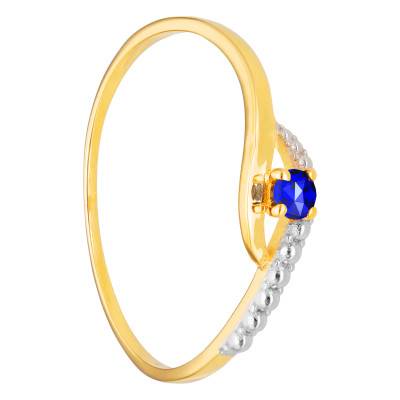 Bague Or Jaune 375, Saphir - Aurora