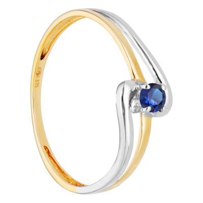 Bague Double 2 Ors 375, Saphir 0,11 ct - Aurora