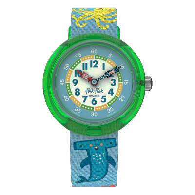 Color in Neon Flik Flak & Faber-Castell FBNP232 Wall Clock - Flik Flak