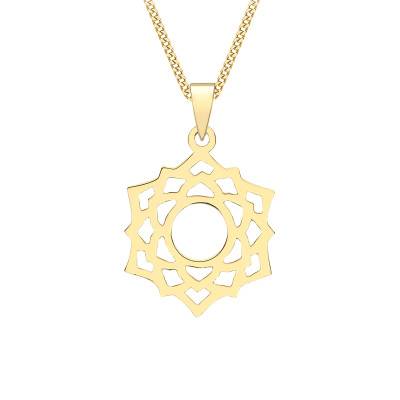 375 Yellow Gold Crown Chakra Pendant - Vandona