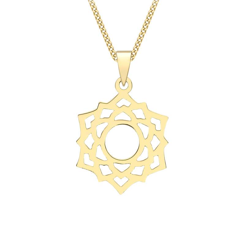 375 Yellow Gold Crown Chakra Pendant - Vandona