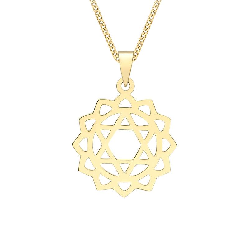 375/1000 Yellow Gold Heart Chakra Pendant - Vandona