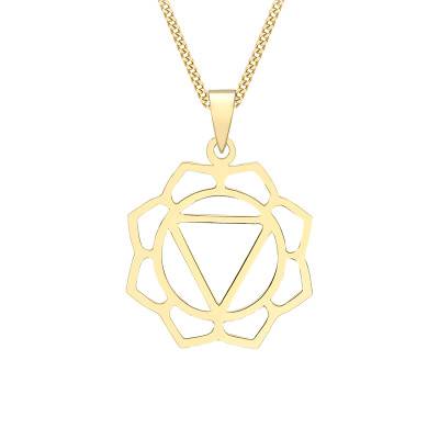 375/1000 Yellow Gold Solar Plexus Chakra Pendant - Vandona