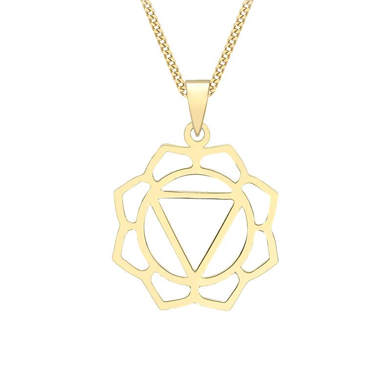375/1000 Yellow Gold Solar Plexus Chakra Pendant - Vandona