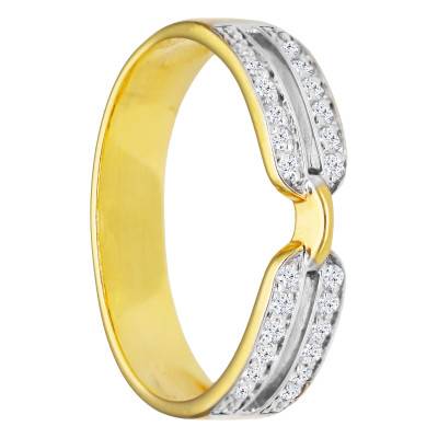 Bague Diamants 0,24 ct en 2 Ors 375 - Divine