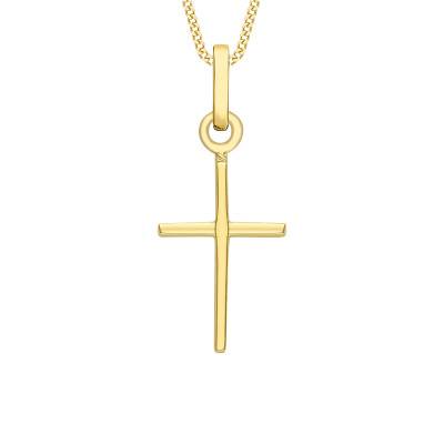 375/1000 Yellow Gold Fantasy Cross Pendant - Vandona