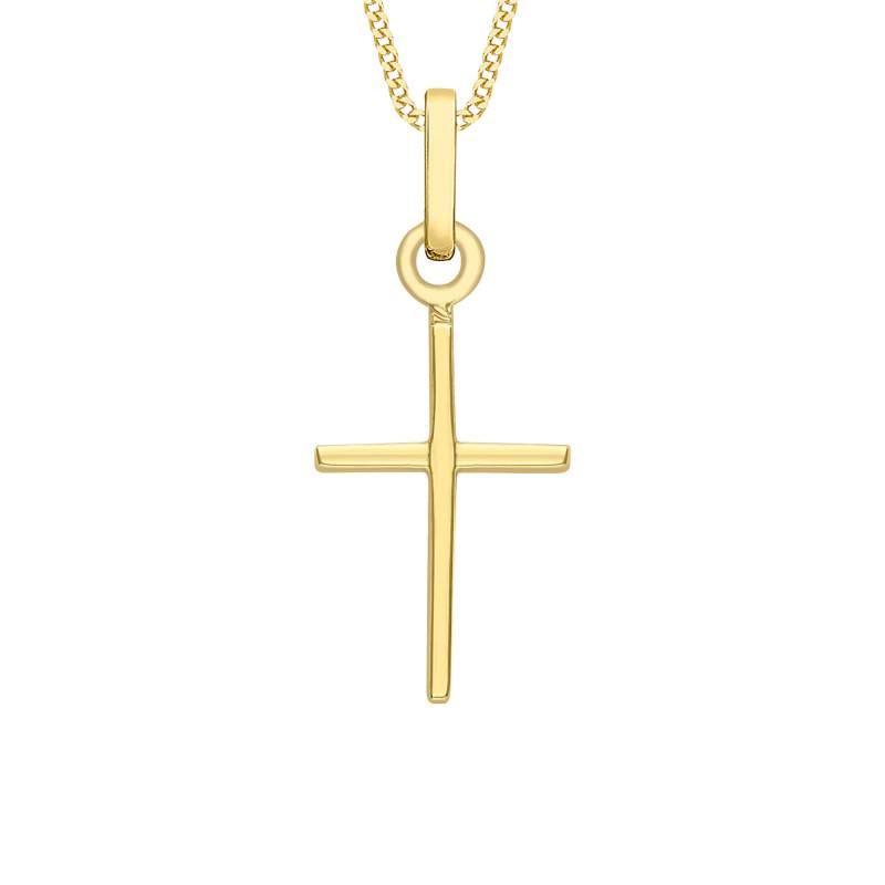 375/1000 Yellow Gold Fantasy Cross Pendant - Vandona