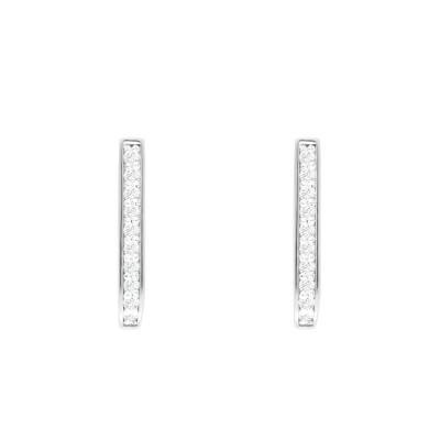 Boucles d'oreilles Diamants 0,13 ct en Or Blanc 750 - Divine