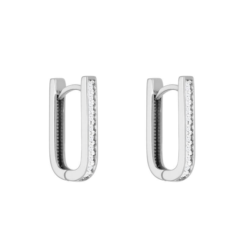 375 White Gold & 0.13 ct Diamond Stud Earrings - Divine