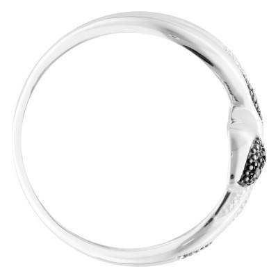 375/1000 White Gold Diamond Snake Ring - Divine