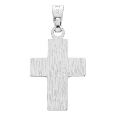 Pendentif Croix Creux en Or Blanc 375 - Vandona