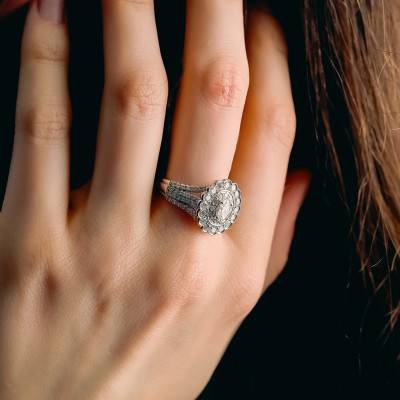 Bague en Or Blanc 750 & Diamants 1,46 cts - Divine
