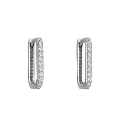 Boucles d'oreilles Diamants 0,30 ct en Or Blanc 375 - Divine