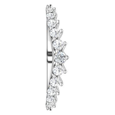 Bague en V Diamants 0,25 ou 0,50 ct - Or Blanc 375 ou 750 - Divine