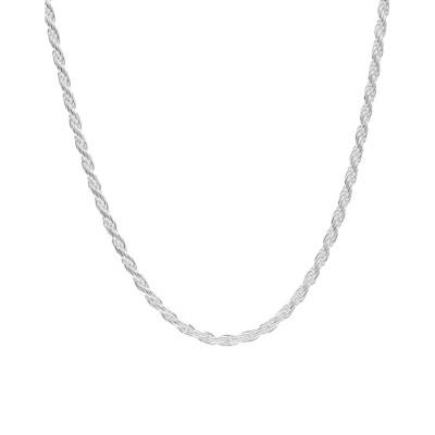 Chaîne Corde, Argent, Longueur 50 cm, Largeur 1,60 mm - Manillon