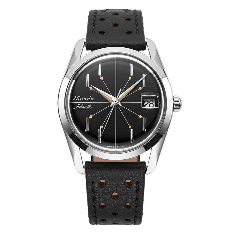 Antarctic Spider Black 35mm 35011 Watch - Nivada Grenchen