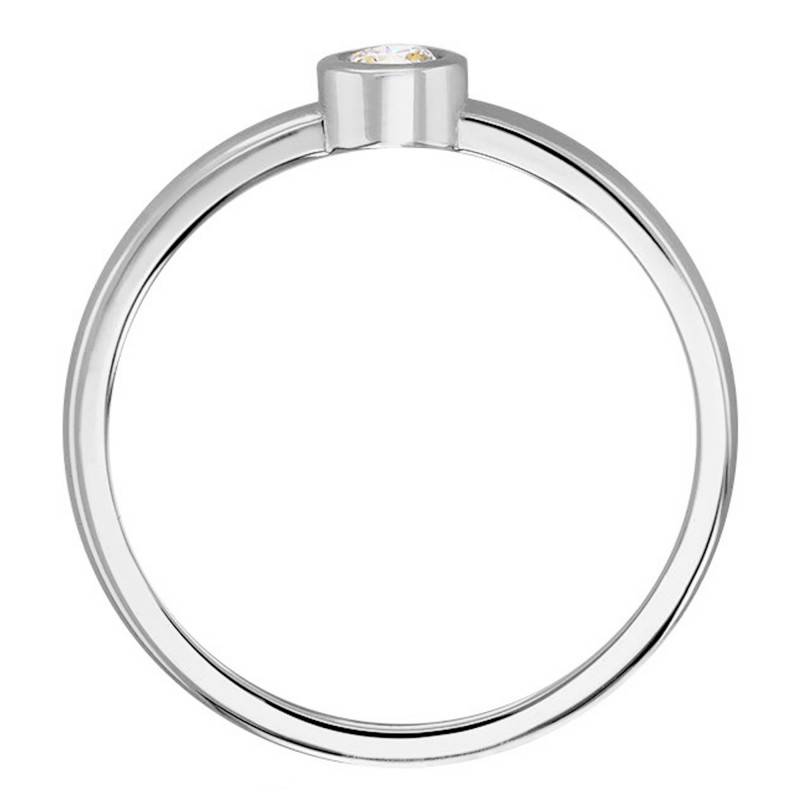 Bague Solitaire Diamant Blanc Traité 14,70 Ct - Argent 925, Certifié, Taille émeraude