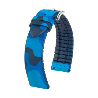 Bracelet de montre John Bleu 0928088X80 en 22 mm ou 20 mm - Hirsch