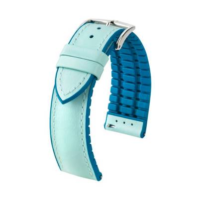 Bracelet de montre Lindsey Bleu Clair 0928302X81 en 20 mm ou 18 mm - Hirsch