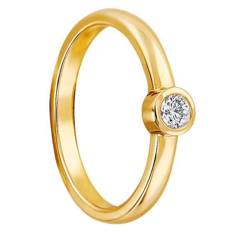 Bague Solitaire Or 18 Carats Avec Diamant 0,25 Carat - DIAMANTI - Taille 54