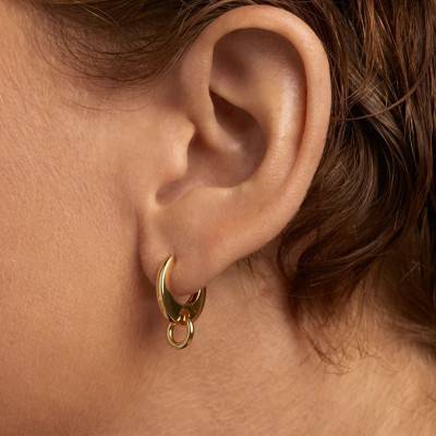 1 Single Spin Hoop Earring in Gold-Plated Silver, Diameter 8.70 mm - PG01-185-U - Pdpaola