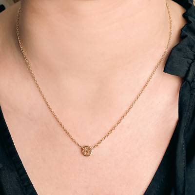 Round Yellow Gold 750 Necklace, 42 cm - Lucas Lucor