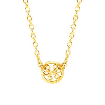 Round Yellow Gold 750 Necklace, 42 cm - Lucas Lucor