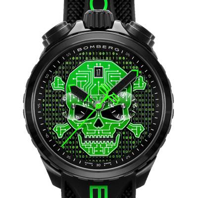 Montre BOLT-68 Heritage Cyber Skull Green Pack - BOMBERG