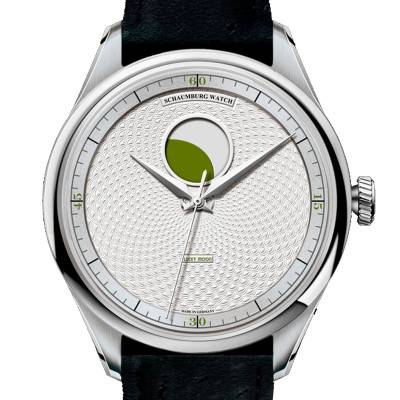 The yellowgreen Lucky Moon wall clock - Schaumburg Watch