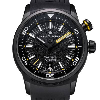 Black DLC 42mm Pontos S Diver Watch PT6248-DLB00-330-2 - Maurice Lacroix
