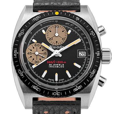 Montre Chronosport Index Jaune 77001A - Nivada Grenchen