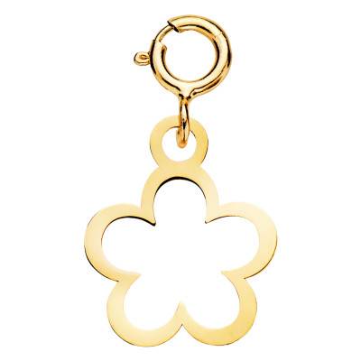 750/1000 Yellow Gold Open-Work Daisy Pendant - Emanessence