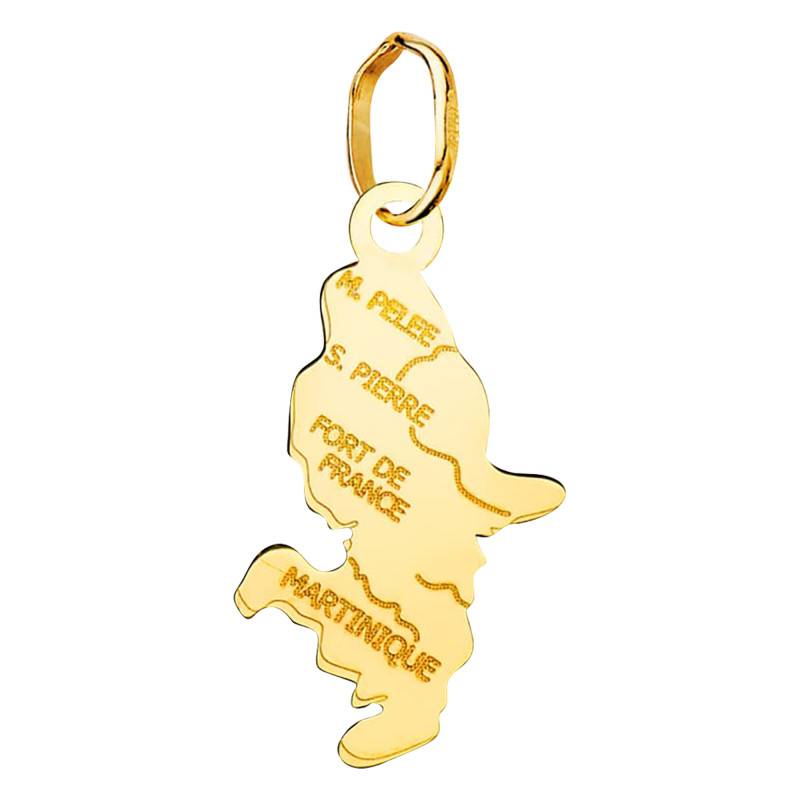 Martinique Island Yellow Gold 750 Pendant - Emanessence