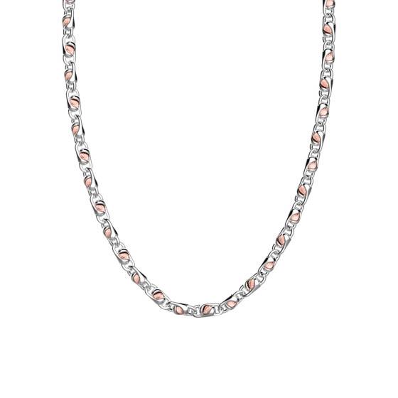 Collier Argent 925 Rhodié Pour Femme - Chaîne Sans Pendentif - Longueur Ajustable - Hypoallergénique