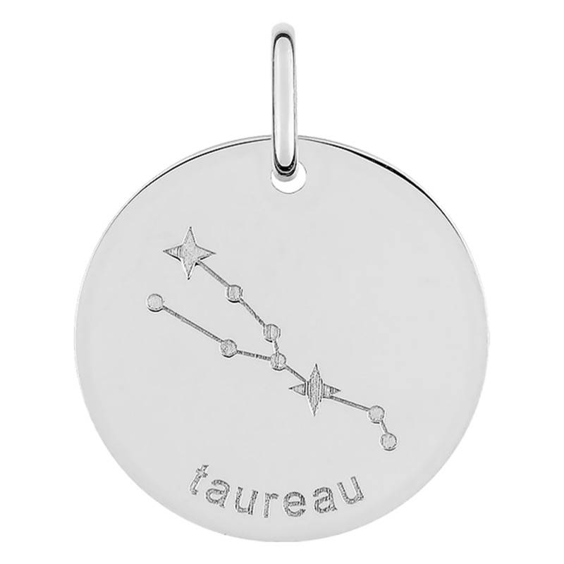 925 Silver Taurus Constellation Medal Pendant - Emanessence