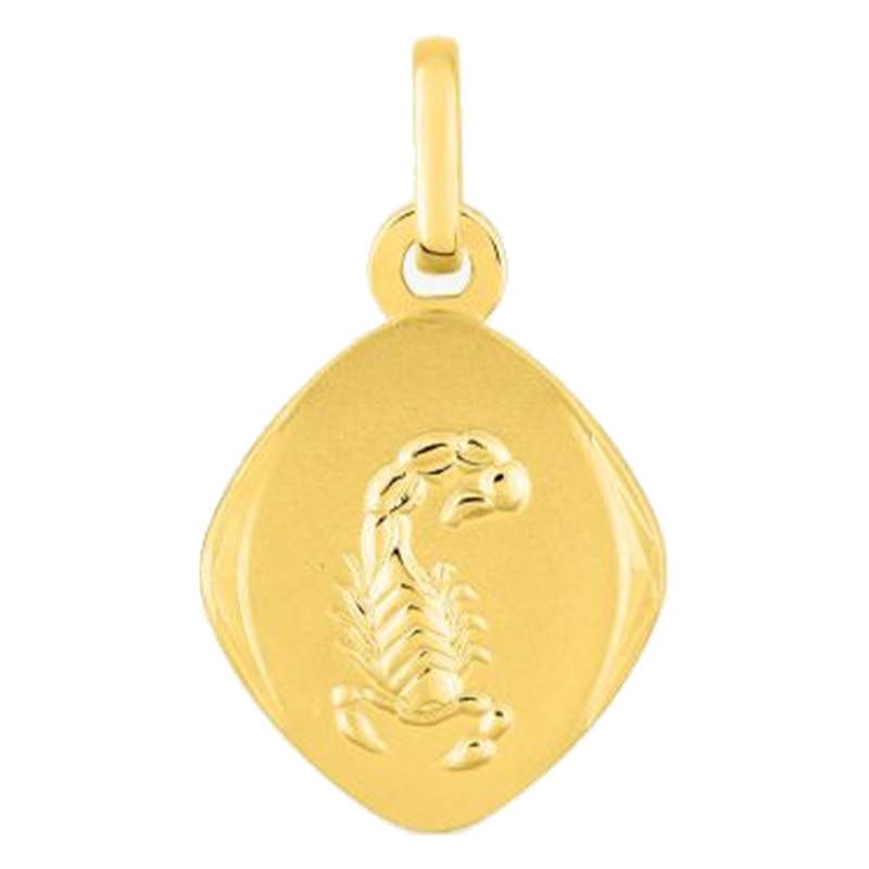 Emanessence Faceted Scorpio Zodiac Sign 750/1000 Yellow Gold Medal - Emanessence