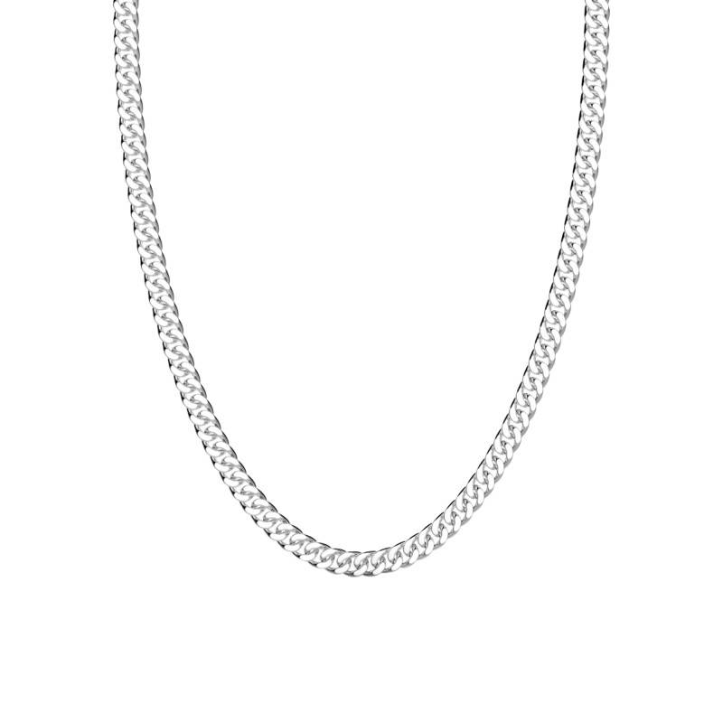 925 Silver Cubana Cuban Chain Necklace, 50 cm - EXC470-B - Zancan