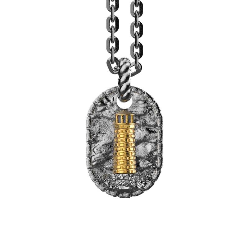 925 Silver Odissea Lighthouse Necklace, 50 cm Length - EXC633 - Zancan