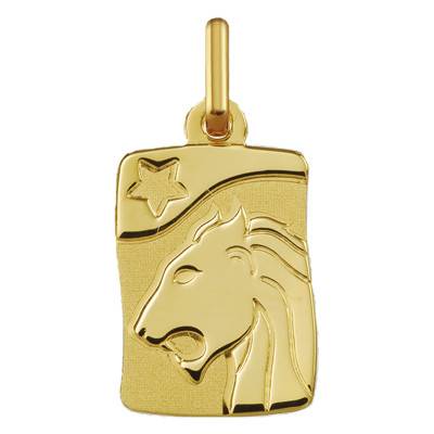 18K Yellow Gold Leo Zodiac Sign Pendant - Argyor
